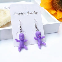 Load image into Gallery viewer, 2020 Funny Baby Doll Shape Colorful Dangle Earrings For Women Girl Creative Harajuku Cool Drop Earrings Party Statement Jewelry
