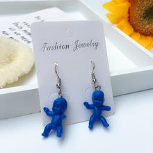 Load image into Gallery viewer, 2020 Funny Baby Doll Shape Colorful Dangle Earrings For Women Girl Creative Harajuku Cool Drop Earrings Party Statement Jewelry

