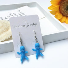 Load image into Gallery viewer, 2020 Funny Baby Doll Shape Colorful Dangle Earrings For Women Girl Creative Harajuku Cool Drop Earrings Party Statement Jewelry
