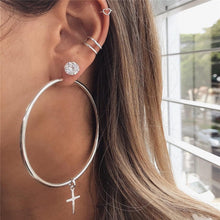 Load image into Gallery viewer, 28 Style Punk Gold Color Bird Snake Star Cross Cactus Earrings Set for Women Crystal Geometric Studs Earrings Statement Jewelry
