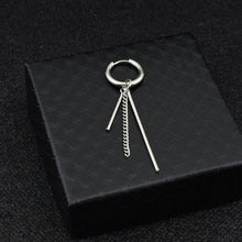 Load image into Gallery viewer, SOHOT Hot Dangle Long Tassel Unisex Hoop Earrings Punk Metal Jewelry Brincos Silver Color Star Cross Pendant Exaggerate Design
