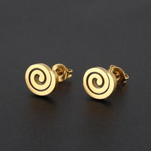 Load image into Gallery viewer, SMJEL Stainless Steel Earrings Geometric Women Men Hip hop Black Star Moon Stud Earring Fashion Jewelry Best Gift for Friend
