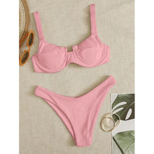 Load image into Gallery viewer, NAKIAEOI 2020 New Sexy Bikinis Women Swimsuit High Waisted Bathing Suits Swim Halter Push Up Bikini Set Plus Size Swimwear 4XL
