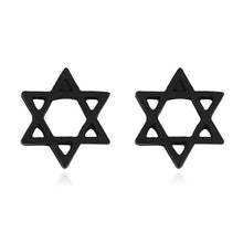 Load image into Gallery viewer, Hollow Six-pointed Star Earrings Titanium Steel Men Women Earrings Electroplated Earrings Jewerly Birthday Gifts
