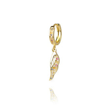 Load image into Gallery viewer, 1 pcs INS New rainbow zircon earrings for women dropping Hoop earrings crystal butterfly heart shell Bohemia jewelry gifts
