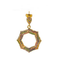 Load image into Gallery viewer, 1 pcs INS New rainbow zircon earrings for women dropping Hoop earrings crystal butterfly heart shell Bohemia jewelry gifts
