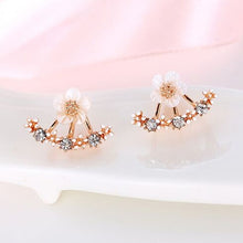 Load image into Gallery viewer, Korean Rhinestone Earrings Jewelry Crown Geometric Round Stud Earrings For Women Simple Bar Flower Earing Ear Climber Girls
