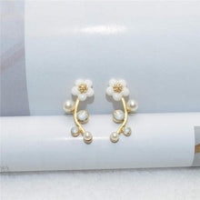 Load image into Gallery viewer, Korean Rhinestone Earrings Jewelry Crown Geometric Round Stud Earrings For Women Simple Bar Flower Earing Ear Climber Girls
