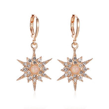 Load image into Gallery viewer, Retro Crystal Sun Flower Pendant Earrings Bohemian Tendy Earrings Temperament Women's Earrings Jewelry
