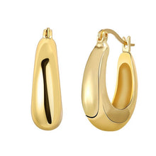 Load image into Gallery viewer, 17KM Punk Minimalist Chain Copper Hoop Earring for Women Elegant Circle Pearl Earrings Simple Round Brincos Jewelry Pendientes
