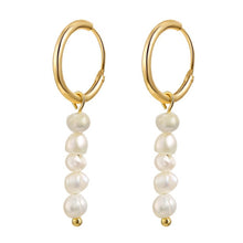 Load image into Gallery viewer, 17KM Punk Minimalist Chain Copper Hoop Earring for Women Elegant Circle Pearl Earrings Simple Round Brincos Jewelry Pendientes
