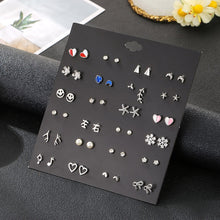Load image into Gallery viewer, 2020 New Statement Mixed Crystal Rhinestone Pearl Stud Earrings For Women Trendy Resin Flower Heart Shape Wedding Earrings Gift
