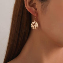 Load image into Gallery viewer, Fashion Classic Geometric Women Dangle Star Earrings Asymmetric Earrings Of Moon Female Korean Jewelry Women's earrings
