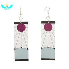 Load image into Gallery viewer, Anime Ghost Destruction Blade Acrylic Zaomen Tanjiro with the same earrings earrings earrings
