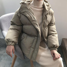 Load image into Gallery viewer, 2020 Women's Jacket Streetwear Cotton Padded Winter Warm Coat Female Black Parkas with Sashes Korean Style Woman Clothing
