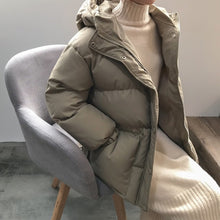 Load image into Gallery viewer, 2020 Women's Jacket Streetwear Cotton Padded Winter Warm Coat Female Black Parkas with Sashes Korean Style Woman Clothing
