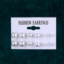 Load image into Gallery viewer, EN 12 Pairs Flower Women'S Earrings Set Pearl Crystal Stud Earrings Boho Geometric Tassel Earrings For Women 2020 Jewelry Gift
