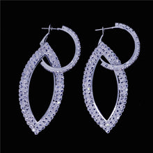 Load image into Gallery viewer, 2020 Fashion New Round Circle Earrings Big Hoop Earrings Shiny Zircon Delicate Crystal Earrings Girl Party Accessories
