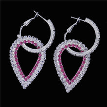 Load image into Gallery viewer, 2020 Fashion New Round Circle Earrings Big Hoop Earrings Shiny Zircon Delicate Crystal Earrings Girl Party Accessories
