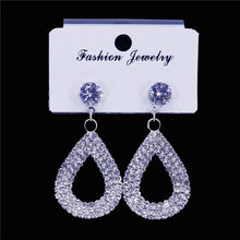 Load image into Gallery viewer, 2020 Fashion New Round Circle Earrings Big Hoop Earrings Shiny Zircon Delicate Crystal Earrings Girl Party Accessories
