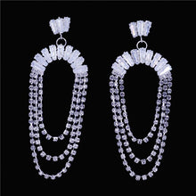 Load image into Gallery viewer, 2020 Fashion New Round Circle Earrings Big Hoop Earrings Shiny Zircon Delicate Crystal Earrings Girl Party Accessories
