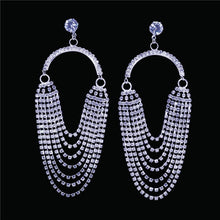 Load image into Gallery viewer, 2020 Fashion New Round Circle Earrings Big Hoop Earrings Shiny Zircon Delicate Crystal Earrings Girl Party Accessories
