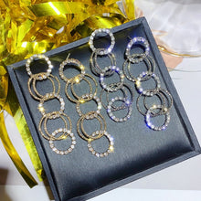 Load image into Gallery viewer, 2020 Fashion New Round Circle Earrings Big Hoop Earrings Shiny Zircon Delicate Crystal Earrings Girl Party Accessories
