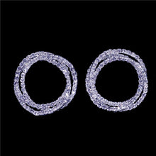Load image into Gallery viewer, 2020 Fashion New Round Circle Earrings Big Hoop Earrings Shiny Zircon Delicate Crystal Earrings Girl Party Accessories
