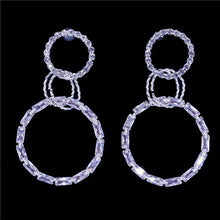 Load image into Gallery viewer, 2020 Fashion New Round Circle Earrings Big Hoop Earrings Shiny Zircon Delicate Crystal Earrings Girl Party Accessories
