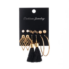 Load image into Gallery viewer, 12 Pairs/Set Women's Earrings Set Pearl Earrings For Women Bohemian Fashion Jewelry 2020 Geometric Crystal Heart Stud Earrings
