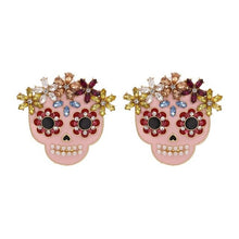 Load image into Gallery viewer, Miwens Bauble Bar Newest Crystal Palms Dangle Earrings For Women Watermelon Filet Statement Earrings Evil Eye Maxi Ear Jewelry
