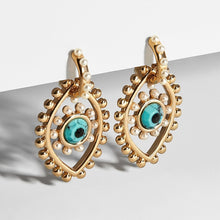 Load image into Gallery viewer, Miwens Bauble Bar Newest Crystal Palms Dangle Earrings For Women Watermelon Filet Statement Earrings Evil Eye Maxi Ear Jewelry
