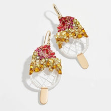 Load image into Gallery viewer, Miwens Bauble Bar Newest Crystal Palms Dangle Earrings For Women Watermelon Filet Statement Earrings Evil Eye Maxi Ear Jewelry
