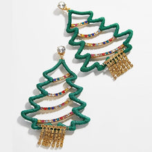 Load image into Gallery viewer, Miwens Bauble Bar Newest Crystal Palms Dangle Earrings For Women Watermelon Filet Statement Earrings Evil Eye Maxi Ear Jewelry
