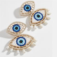 Load image into Gallery viewer, Miwens Bauble Bar Newest Crystal Palms Dangle Earrings For Women Watermelon Filet Statement Earrings Evil Eye Maxi Ear Jewelry
