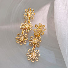 Load image into Gallery viewer, Korean Elegant Yellow Flower Petal Tassel Drop Earrings For Women Students Fashion Party Pendientes Jewelry
