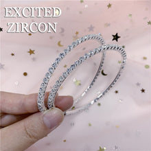 Load image into Gallery viewer, 2020 Fashion New Round Circle Earrings Big Hoop Earrings Shiny Zircon Delicate Crystal Earrings Girl Party Accessories
