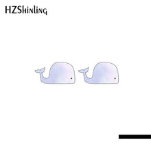 Load image into Gallery viewer, 2020 New Cartoon paper crane Printing Transparent Earrings Resin Epoxy Shrinky Dinks Accessories
