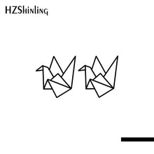 Load image into Gallery viewer, 2020 New Cartoon paper crane Printing Transparent Earrings Resin Epoxy Shrinky Dinks Accessories
