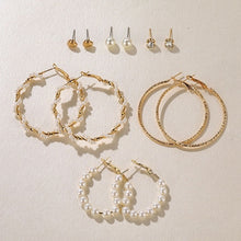 Load image into Gallery viewer, DAXI Bohemian Big Gold Hopp Earrings For Women Trendy Pearl Earring Hoops Fashion Korean Acrylic Women Earings Set Jewelry 2020
