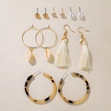 Load image into Gallery viewer, DAXI Bohemian Big Gold Hopp Earrings For Women Trendy Pearl Earring Hoops Fashion Korean Acrylic Women Earings Set Jewelry 2020
