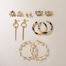 Load image into Gallery viewer, DAXI Bohemian Big Gold Hopp Earrings For Women Trendy Pearl Earring Hoops Fashion Korean Acrylic Women Earings Set Jewelry 2020
