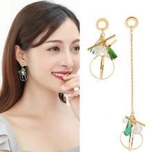 Load image into Gallery viewer, New Asymmetrical Star Moon Earrings Women Fashion Korean Temperament Earring Long Personality Ear Jewelry Exquisite Earrings
