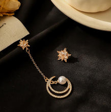 Load image into Gallery viewer, New Asymmetrical Star Moon Earrings Women Fashion Korean Temperament Earring Long Personality Ear Jewelry Exquisite Earrings
