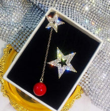 Load image into Gallery viewer, New Asymmetrical Star Moon Earrings Women Fashion Korean Temperament Earring Long Personality Ear Jewelry Exquisite Earrings
