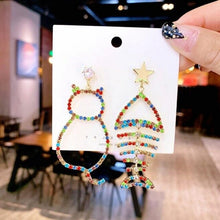 Load image into Gallery viewer, New Asymmetrical Star Moon Earrings Women Fashion Korean Temperament Earring Long Personality Ear Jewelry Exquisite Earrings
