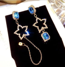 Load image into Gallery viewer, New Asymmetrical Star Moon Earrings Women Fashion Korean Temperament Earring Long Personality Ear Jewelry Exquisite Earrings
