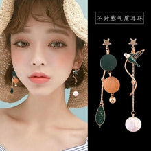 Load image into Gallery viewer, New Asymmetrical Star Moon Earrings Women Fashion Korean Temperament Earring Long Personality Ear Jewelry Exquisite Earrings
