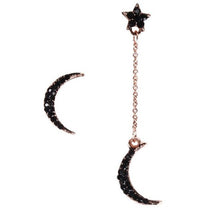 Load image into Gallery viewer, New Asymmetrical Star Moon Earrings Women Fashion Korean Temperament Earring Long Personality Ear Jewelry Exquisite Earrings
