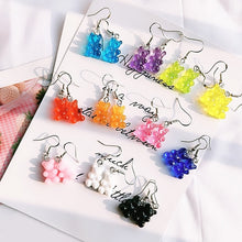 Load image into Gallery viewer, Cute Mini Gummy Bear Earrings Bear Earrings 1 Pair Creative Minimalism Cartoon Design Female Ear Hooks Danglers Jewelry Gift
